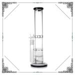 Straight Glass Water Pipe Turbine Percolator Smoking Bongs Honeycomb Pec Hookah