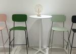 Restaurant Tall Bar Stool Chair Ergonomic Backrest Mint Green