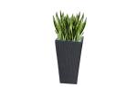 Anti Rust Aluminum Frame Rattan Tall Outsite Flower Pots