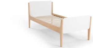 China modern single bed pine wood factory