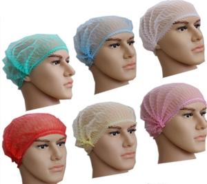 China Double Elastic Nonwoven PP Clip Strip Bouffant Hairnet Mob Cap for Head Hair Cover factory