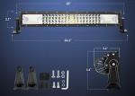 White Amber Jeep LED Light Bar With Wiring Harness Kit IP67 Waterproof
