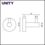 UNITY DCS03 Stainless Steel door Accessories Polished / PVD Brass Finish