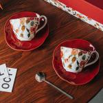British Classical Fashion Ceramic Espresso Cups And Saucers Perfect For Garden
