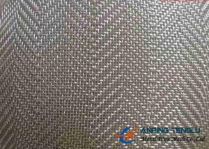 China AISI304 8 To 100 Stainless Steel Woven Wire Mesh Herringbone Weave factory