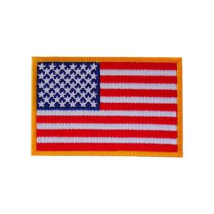 China Embroidered USA National Flag Patches Iron On / Sew On / Velcro factory