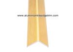 Shiny Golden Brushed Aluminum Corner Guards 2cm x 2cm For House Decoration
