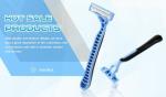 Sensitive Skin Mens Shaving Razor With Triple Blades No Electric Coated With