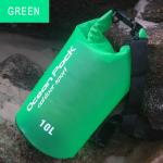 Transparent Matte PVC Water Resistant Bag , Green Dry Bag For Outdoor Activities