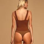 Women Square Neck Stretchable Vest Tank Top Summer Beach Swimsuit