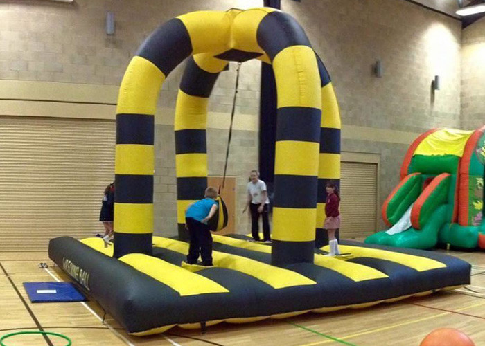 40x20Ft Inflatable Party Games Wrecking Ball , Customized Extreme Human Demolition Ball