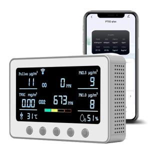 China App Controlled Smart Air Quality Monitor Carbon Monoxide Multi Sensor Industrial Indoor factory