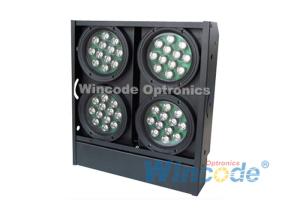 China High Brightness Stage Blinder Lights 4 Eyes RGBW 13 Channels Sound Control factory