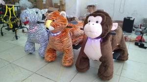 China Hansel luna park equipment children ride on electric animal toy rides factory