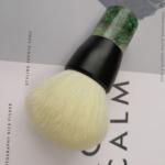 Single Kabuki Makeup Brush Transparent Plastic Handle Goats Hair Powder