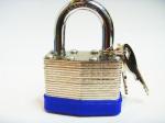 Steel laminated padlock brass cylinder