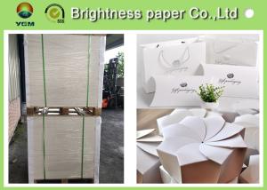 China Glossy Coated Solid White Board , Carton Board Sheets For Making Postcard factory