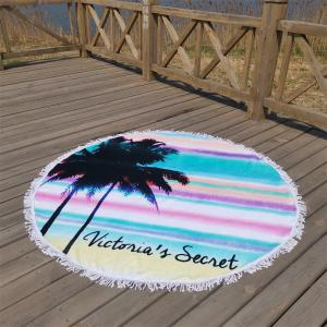 China Factory Direct Sale Sand Resistant Beach Towel Coconut tree round Beach Towels factory
