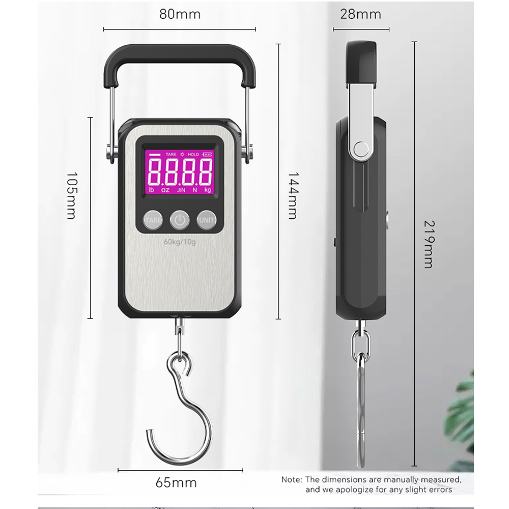 WH-A35 WeiHeng 60kg Blue Tooth Portable Postal Luggage Scale ODM Support for Customized Screen Printing and Logo/Graphic Design