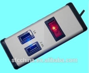 China 5V 2.4A and 1A USB 2-PORT CHARGING STATION FOR iPad mobile MP3 factory