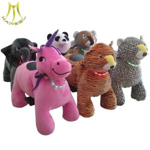 China Hansel electronic animal stuffed ride battery powered animal toy car factory