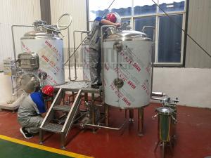 China Microbrewery 500l Beer Brewing Equipment Plc Control With 2 Vessels Brewhouse factory