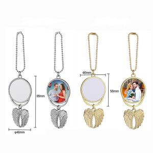China Sublimation Blanks Sublimation Angel Wings Hanging Ornament factory