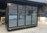 3000mm 4 Solid Door Display Freezers 3120mm Cabinet Height 2080 Remote Type