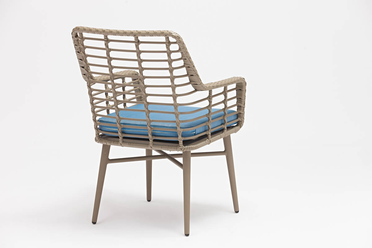 Powder Coated Frame Garden Rattan Chair for Water-proof and Sun-proof Outdoor Furniture