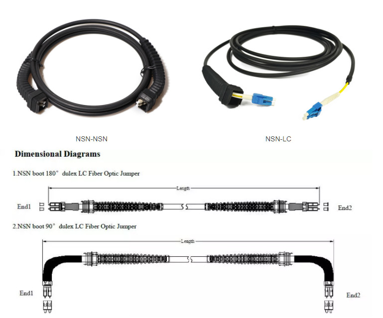 NSN Boot Duplex LC Fiber Optic Patch Cable For Nokia BBU RRU