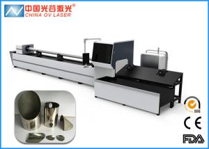 China Square Tube Cutting Machine , Oval Rectangular Round Cnc Tube Cutter Fiber 2KW with CE factory