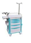 Manual Medical Crash Cart For Clinic With ABS Plastic Top Board