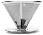 304 Stainless Steel Mesh Coffee Filter Pour Over Tap 89mm Silver