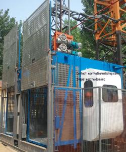 China 4t total load double cage building construction hoist factory