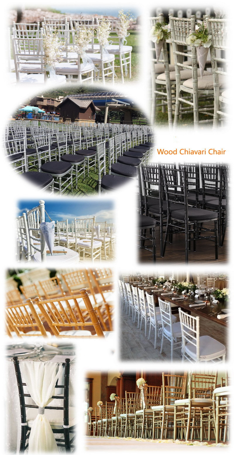 Folding Wedding Banquet Chairs With White Cover Rustic Wooden Chiavari Chair