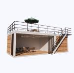 2-Bedroom Container Mobile House 20ft Wooden Luxury Garden Studio with Plane
