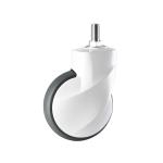 Soft Grey TPR Threaded Stem Swivel Medical Casters 4 Inch 220LBS Silent Cart