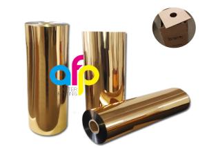 China Pet Gold Silver Polyester Metalized Thermal Lamination Film Roll Corona Treated factory