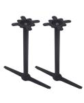 Bistro Table base Cross Base Black Wrinkle Powder Coating For Commercial