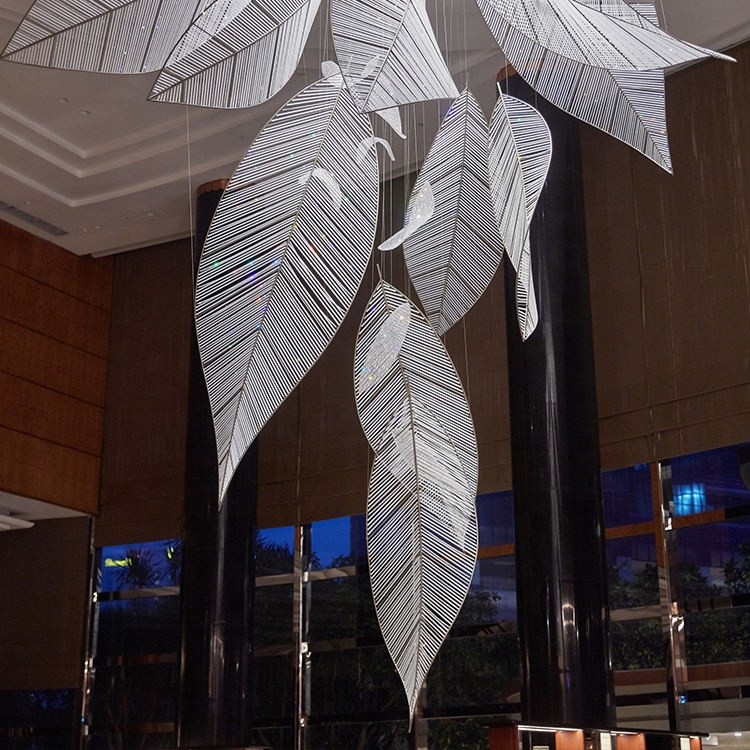 Luxury Contemporary Custom Chandeliers Crystal Palm Leaf Chandelier