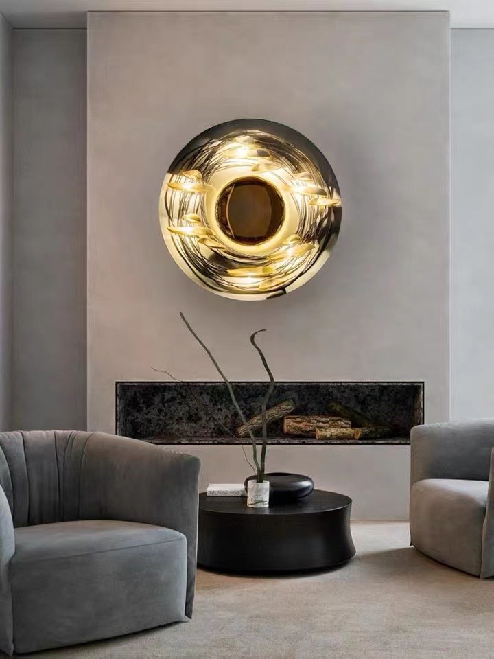 Luxury Stair Lamp Contemporary Led Gold decorative Wall Lamp For Hotel