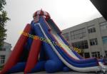 giant blue and red colours water slide