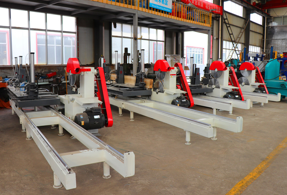 7.5KW 400mm Twin Blade Circular Sawmill Sliding Table Saw Machine Diesel Powered