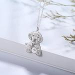 0.87in 2.2cm Custom Silver Necklaces S925 Trendy Personalized Dog Tag Necklace