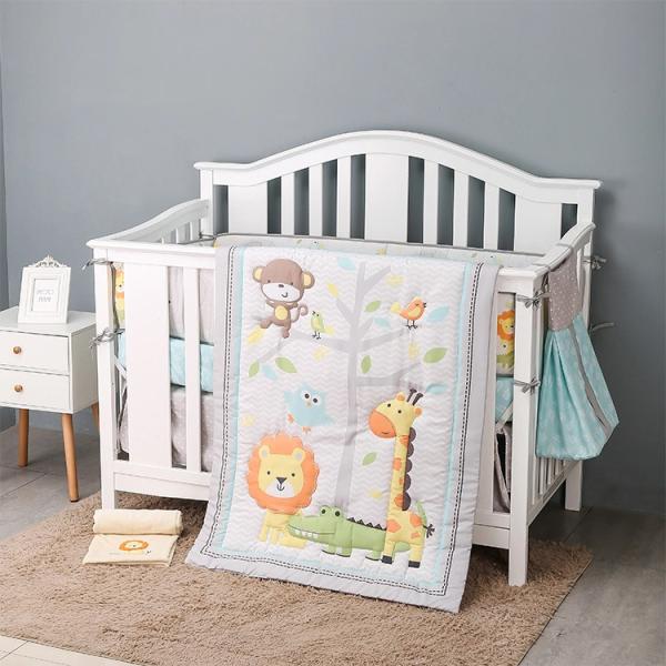 Soft Breathable Comforters Embroidery Baby Duvet Bedding Sets for Girl
