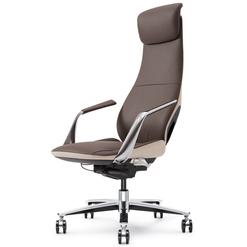 Office Building Chair with Ergonomic Design and Synthetic Leather Material Business