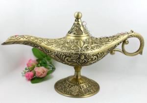 China Shinny Gifts Lamp Aladdin/Aladdin Genie Lamp/Metal Aladdin's Lamp factory