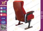 Fabric Upholstery Aluminum Alloy Government Auditorium Chairs Dirt Resistant