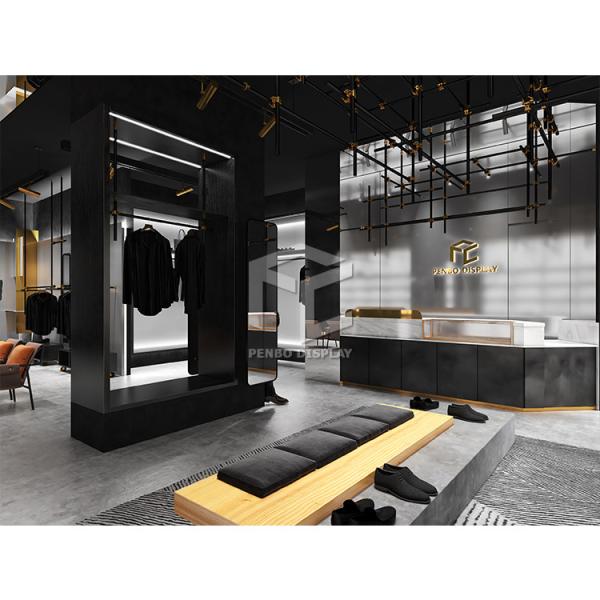 Customized Spay Painted Clothing Shop Display Furniture Garment Store Interior