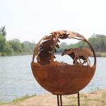 Wood Burning Steel Outdoor Fire Pit Depth60cm/80cm/100cm/Custom